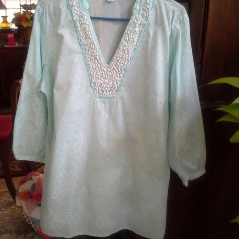 Charter Club 100% Cotton Tunic Cool Comfy
